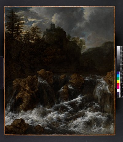 1682'den önce şelaleli manzara by Jacob van Ruisdael