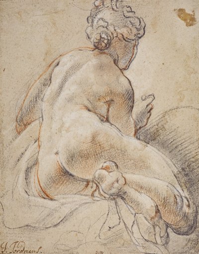 Kadın Çıplak, Arkadan Görünüş by Jacob Jordaens