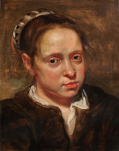 Genç bir kadının baş çalışması by Jacob Jordaens