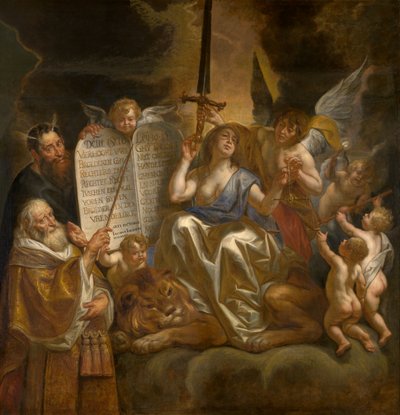 İlahi Adalet Üzerine Kurulu Beşeri Hukuk by Jacob Jordaens