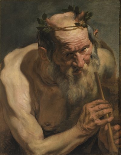 Flüt Tutan Yaşlı Satyr, 1620 dolayları by Jacob Jordaens