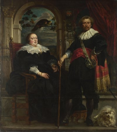 Govaert van Surpele ve Karısının Portresi, 1636-1637 by Jacob Jordaens
