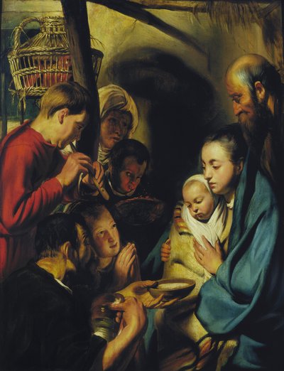 Çobanların Hayranlığı. by Jacob Jordaens