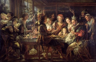 Fasulye Bayramı (Kral İçecekler) 1637-38 by Jacob Jordaens