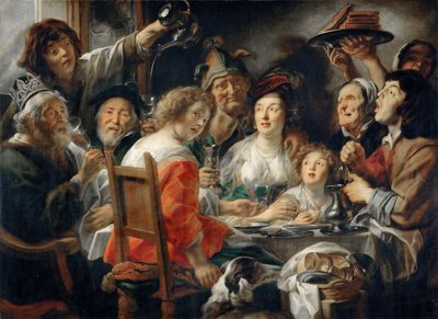 Epifani Bayramında Kral İçecekleri veya Aile Yemeği by Jacob Jordaens