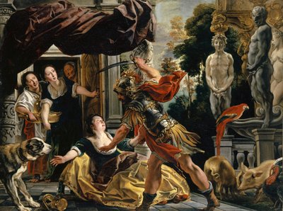 Ulysses ve Circe, yaklaşık 1630-1634. by Jacob Jordaens