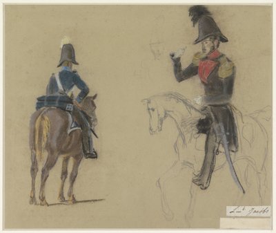 Teğmen Jacobs'un at sırtında portresi by Jacob Joseph Eeckhout
