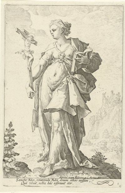 İnanç (Fide) Erdemler (dizi adı) by Jacob Matham (attributed to)
