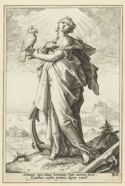 Umut (Spes) Erdemler (dizi adı) by Jacob Matham (attributed to)