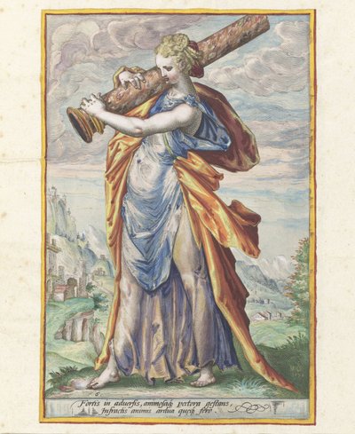 Güç (Fortitudo) Erdemler (dizi adı) by Jacob Matham (attributed to)