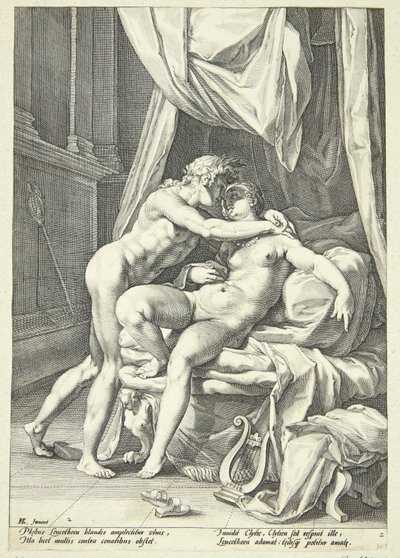 Apollon ve Leukothea by Jacob Matham