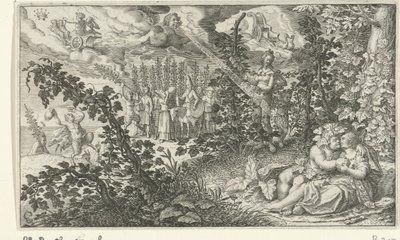 sevgili olarak Bacchus ve Ariadne by Jacob Matham