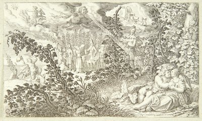 Bakkus ve Ariadne by Jacob Matham