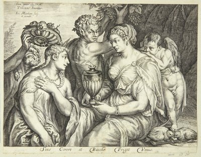 Ceres, Bacchus ve Venüs by Jacob Matham