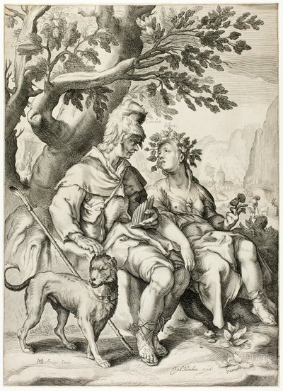 Corydon ve Sylvia by Jacob Matham