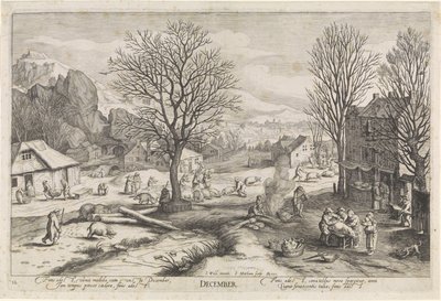 Aralık (nesne üzerindeki başlık) On İki Ay (dizi adı) by Jacob Matham