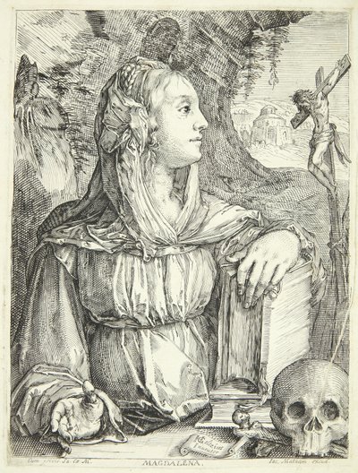tövbekar Mary Magdalene by Jacob Matham