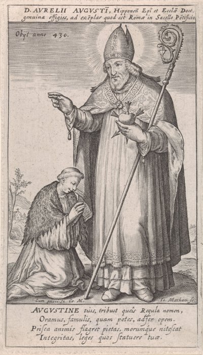 H. Augustine by Jacob Matham