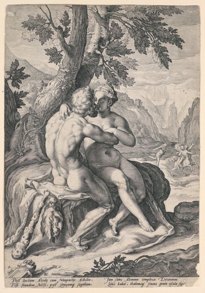 Tanrıların Aşkları serisinden Herkül ve Dejanira by Jacob Matham