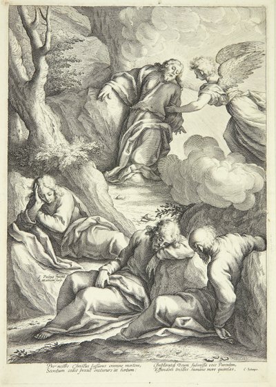 İsa i Getsemane var by Jacob Matham