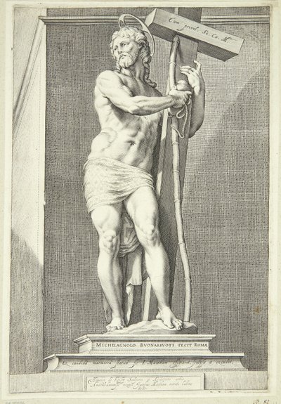 İsa çarmıhla ayakta by Jacob Matham