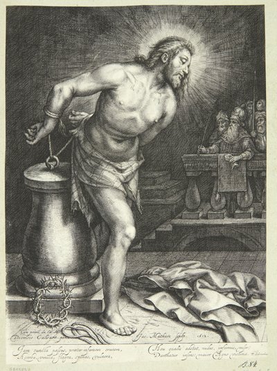 Sütundaki İsa (deri örgüsünden sonra) by Jacob Matham