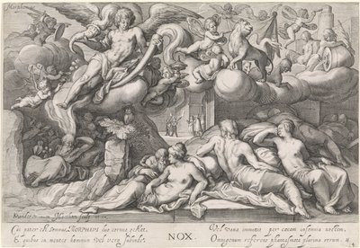 Gece (Nox) Nox (nesne üzerindeki başlık) Günün Dört Zamanı (dizi başlığı) by Jacob Matham