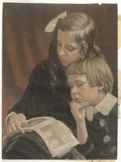 Portret van Mies en Co Merkelbach by Jacob Merkelbach