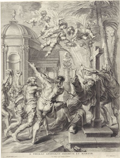 Marteldood van de apostel Tomas S. Thomas, havari ve şehit (nesne üzerindeki başlık) by Jacob Neefs