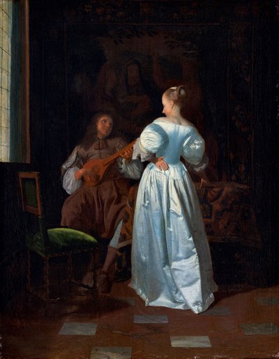 Serenat, c.1669 (tuval üzerine yağlıboya) by Jacob Ochtervelt