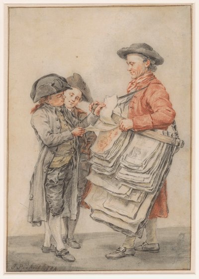 De prentverkoper by Jacob Perkois (signed by artist)