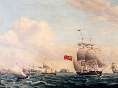 Arka planda Kronborg Kalesi ile İsveç ve Danimarka arasındaki Oresund Boğazı