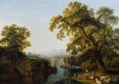 Napoli yakınlarındaki Isernia nehri vadisi by Jacob Philipp Hackert