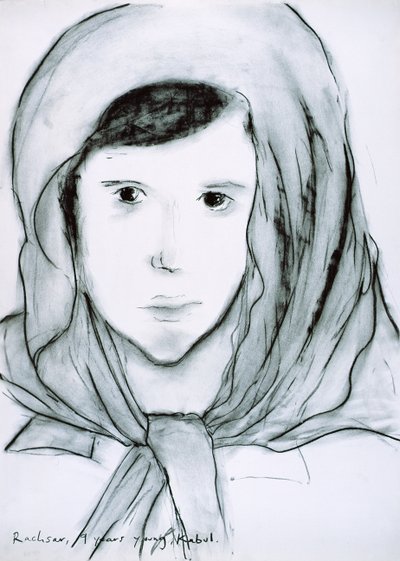 Rachsar, Kabil, Afganistan, 2002 (kağıt üzerinde kömür) by Jacob Sutton
