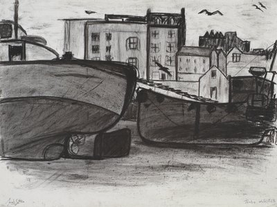 Tenby, 1994 (kağıt üzerinde kömür) by Jacob Sutton