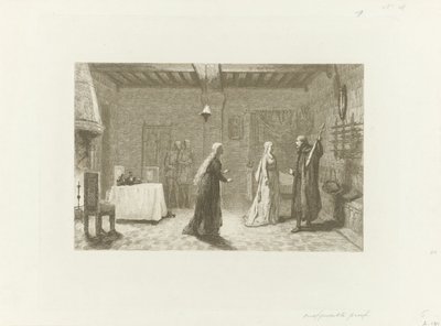 Bir kalenin iç odasındaki figürler by Jacob Taanman
