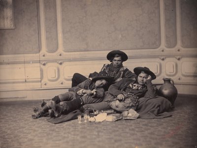 Snack ile çobanlar pifferari, yaklaşık 1864. by Jacob Wothly