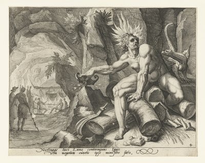 ateş unsuru Ignis (nesne üzerindeki başlık) Dört Element (dizi adı) by Jacob de Gheyn (II) (attributed to)