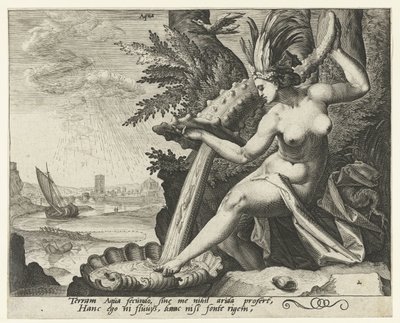 su elementi Aqua (nesne üzerindeki başlık) Dört Element (dizi adı) by Jacob de Gheyn (II) (attributed to)