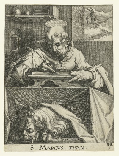Evangelist İşareti Dört Evangelist (dizi adı) by Jacob de Gheyn (II) (workshop of)