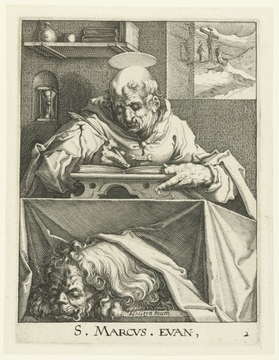 Evangelist İşareti Dört Evangelist (dizi adı) by Jacob de Gheyn (II) (workshop of)