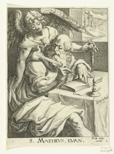 Evangelist Mattheus Dört Evangelist (dizi adı) by Jacob de Gheyn (II) (workshop of)