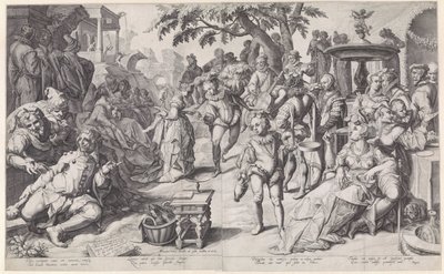 Müsrif oğul parasını çarçur ediyor by Jacob de Gheyn (II)