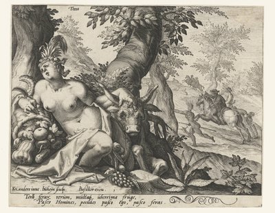 element toprak Terra (nesne üzerindeki başlık) Dört Element (dizi adı) by Jacob de Gheyn (II)