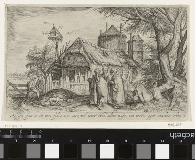 Çiftlikte Romanlarla manzara Manzaralar (dizi başlığı) by Jacob de Gheyn (II)