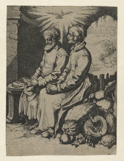 dua eden yaşlı çift gönül rahatlığı by Jacob de Gheyn (III) (attributed to)