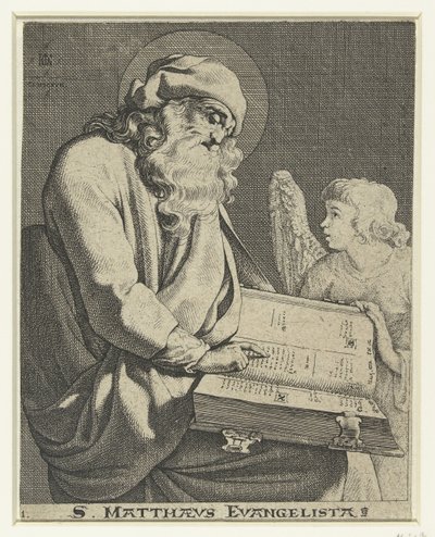Evangelist Mattheus S. Matthaeus Evangelista (nesne üzerindeki başlık) by Jacob de Gheyn (III)