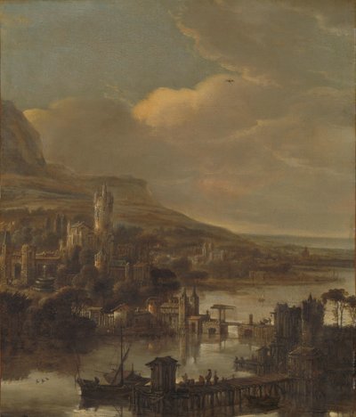 Nehir manzarası by Jacob de Wet (I) (attributed to)