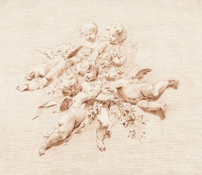 Bir grup melek. by Jacob de Wit