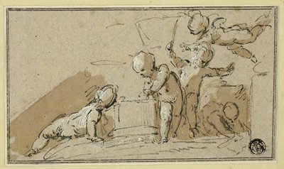 Beş Putti Oyunda by Jacob de Wit